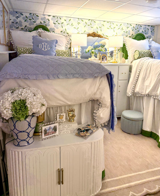 Ruffled Bed Skirt (White)