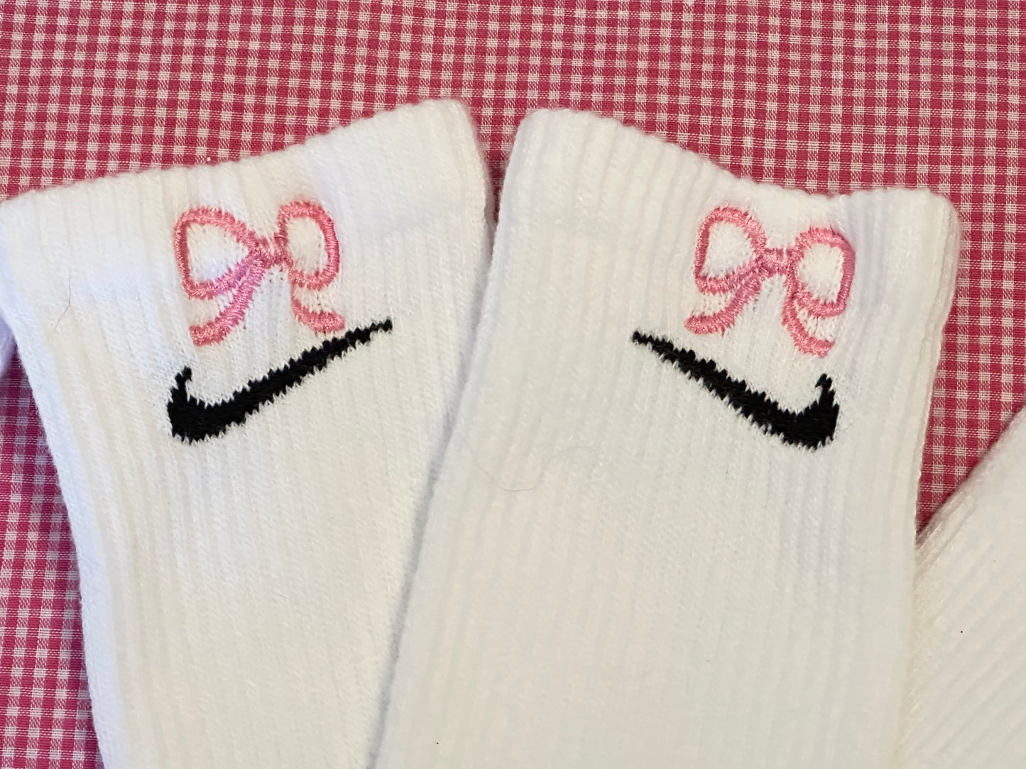 Embroidered Bow Socks