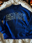 Mock Neck Appliqued Sweatshirt