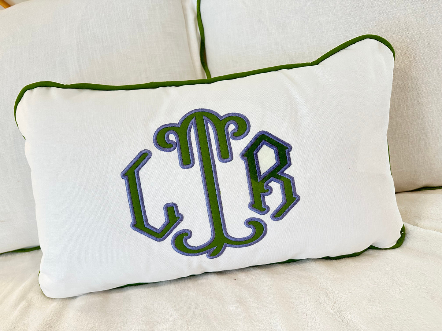 Monogram Appliqué Pillow