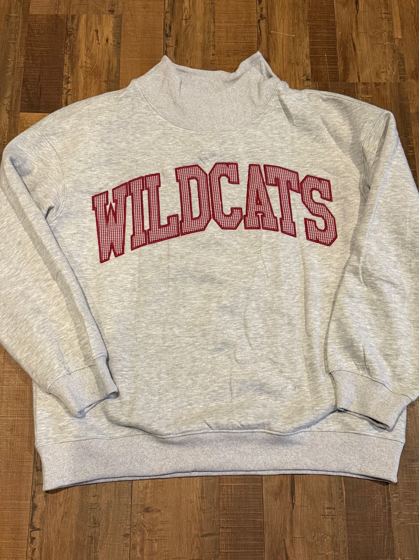 Mock Neck Appliqued Sweatshirt
