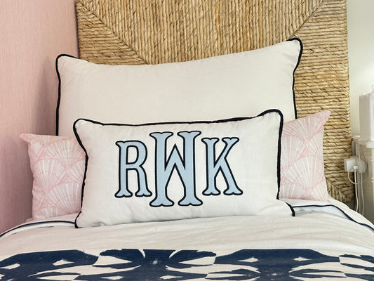 Monogram Appliqué Pillow