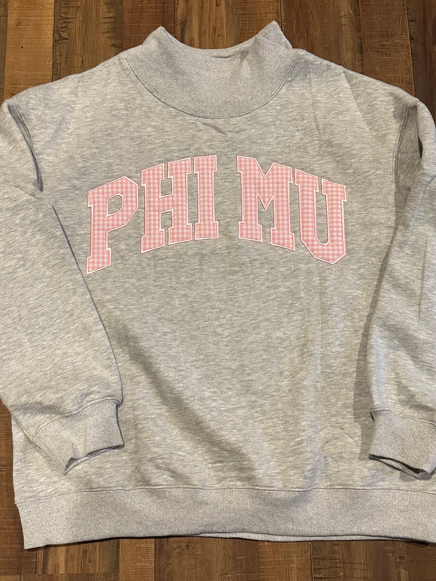 Mock Neck Appliqued Sweatshirt
