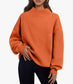 Mock Neck Appliqued Sweatshirt