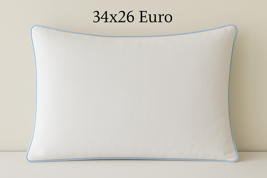 White Dutch Euro with piping (sham only)