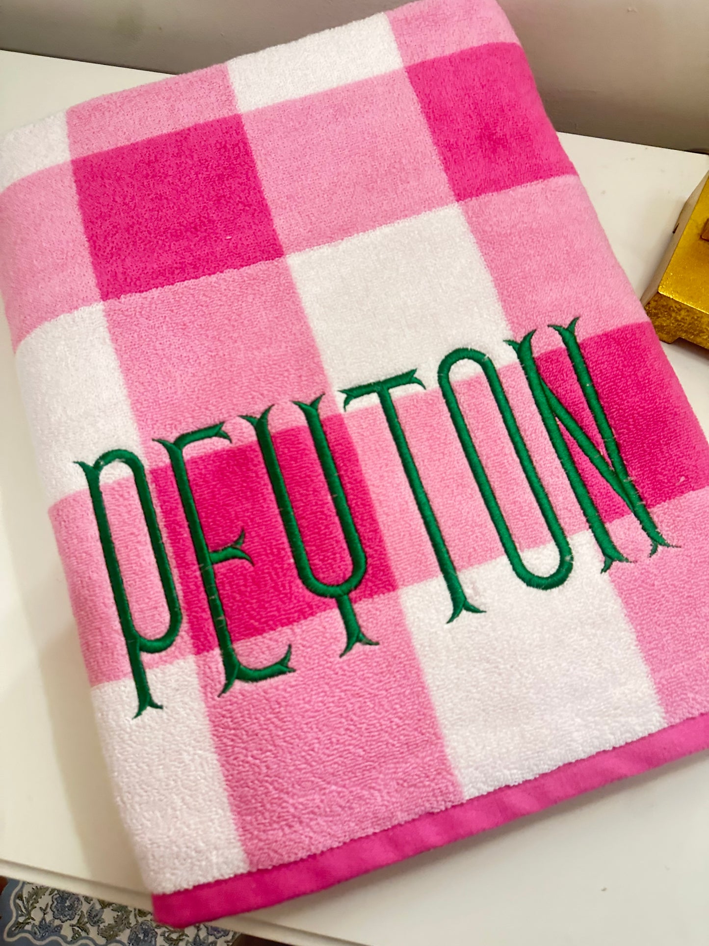 Buffalo Check Beach Towel