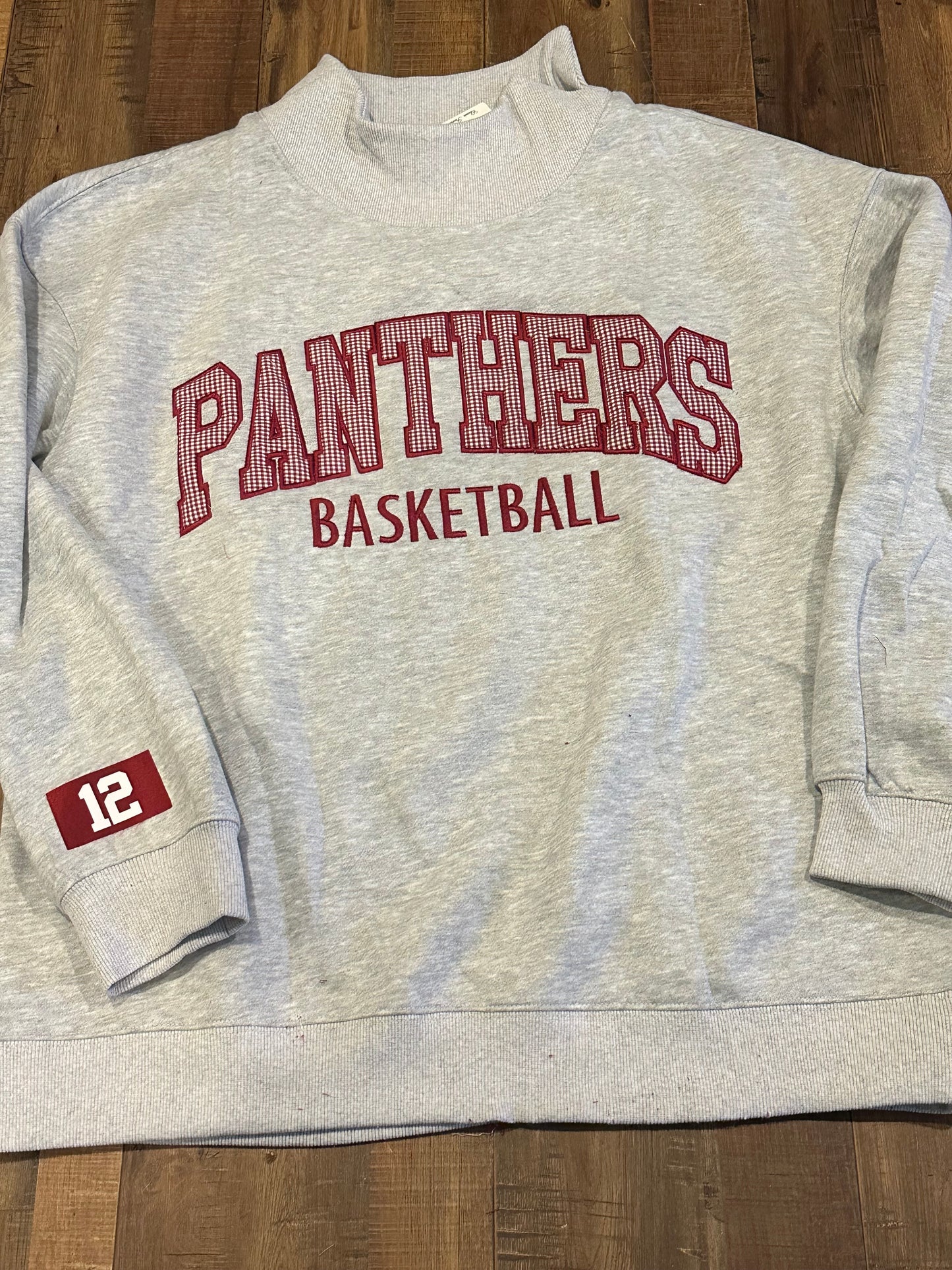 Mockneck with Stitched Wording underneath