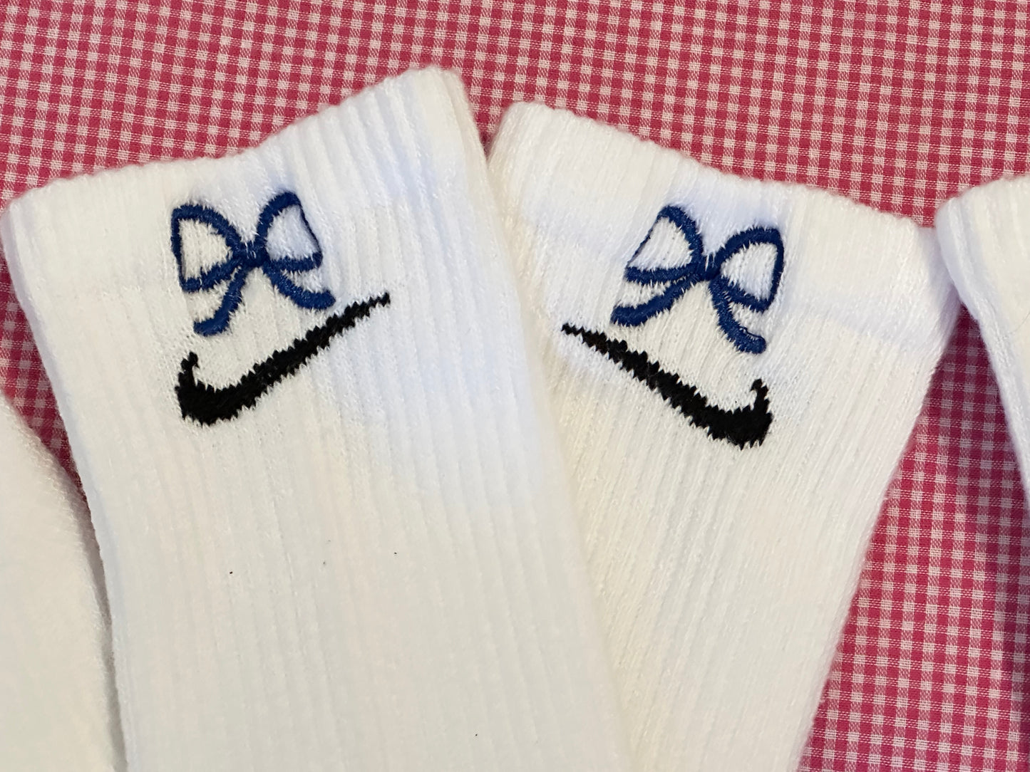 Embroidered Bow Socks