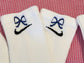 Embroidered Bow Socks