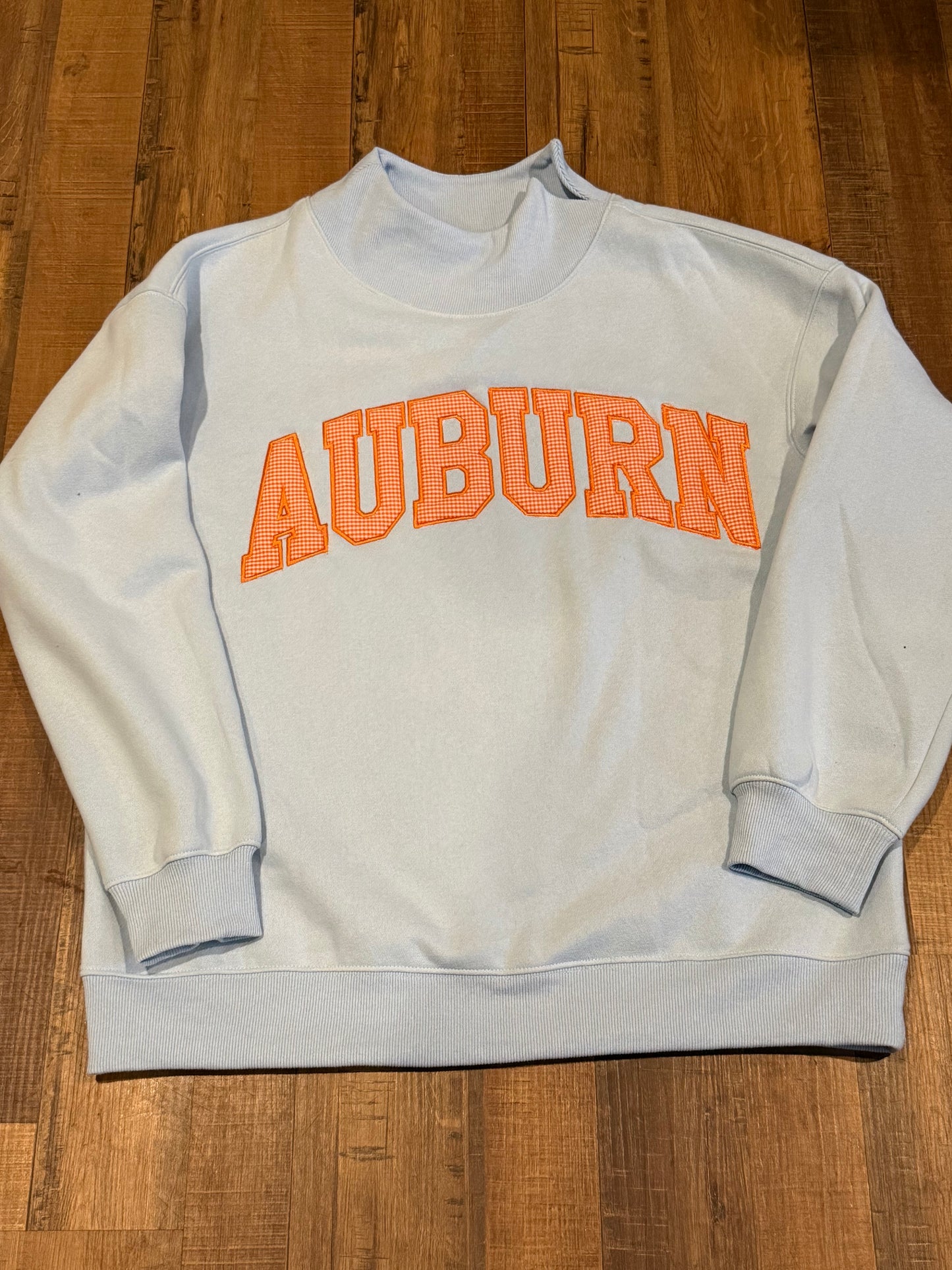 Mock Neck Appliqued Sweatshirt