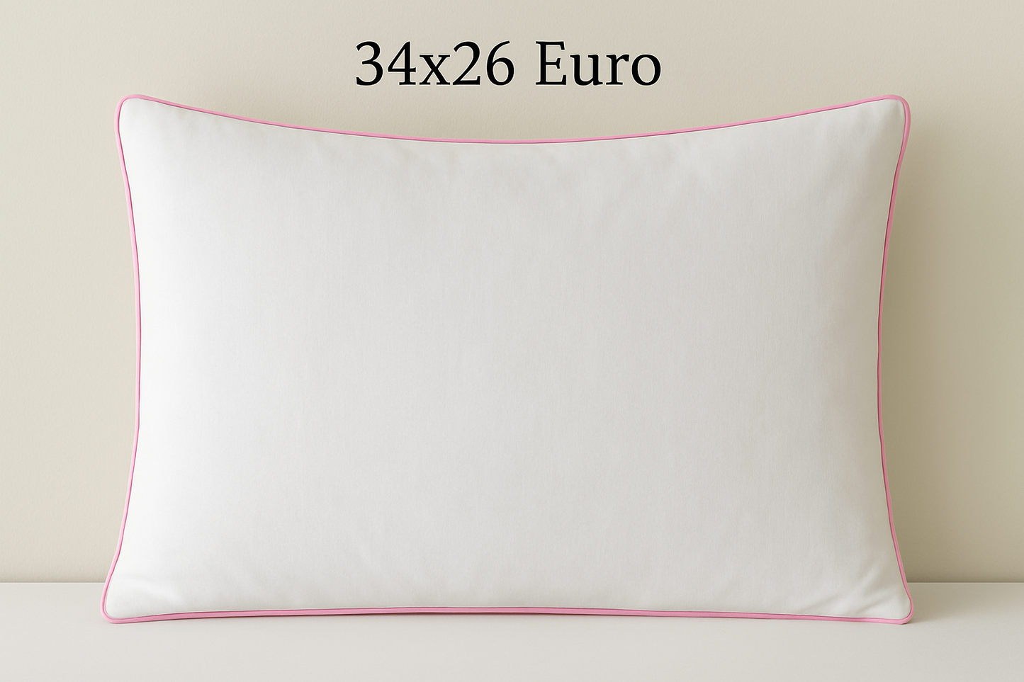White Dutch Euro with piping (sham only)