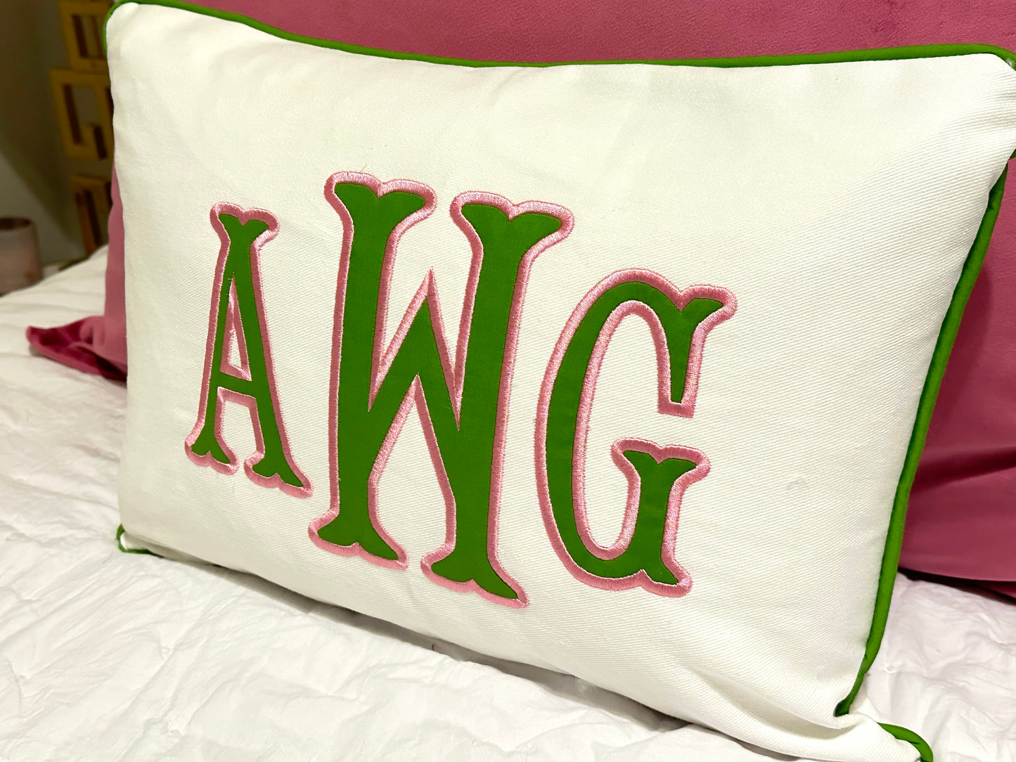 Monogram Appliqué Pillow