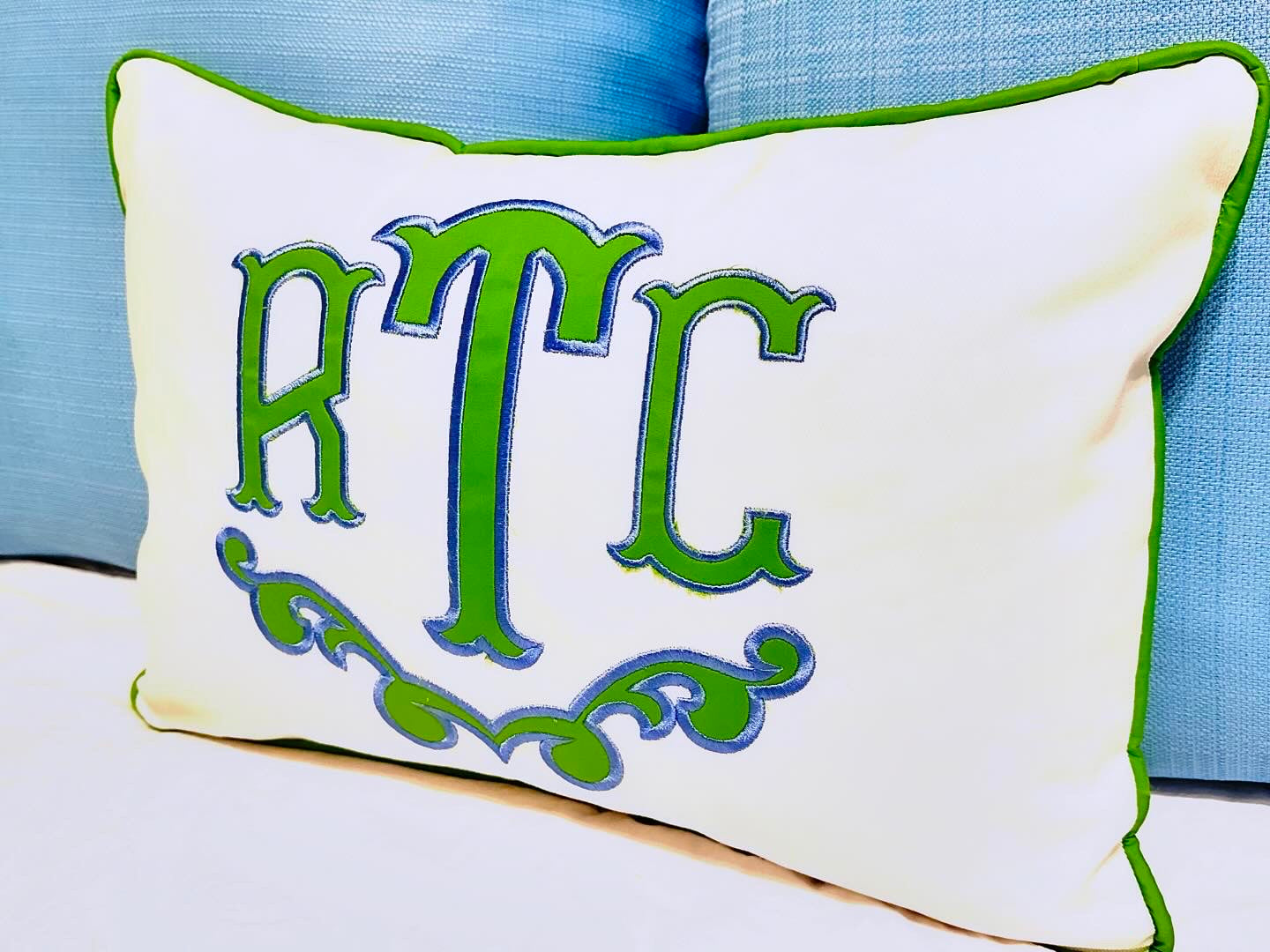 Monogram Appliqué Pillow