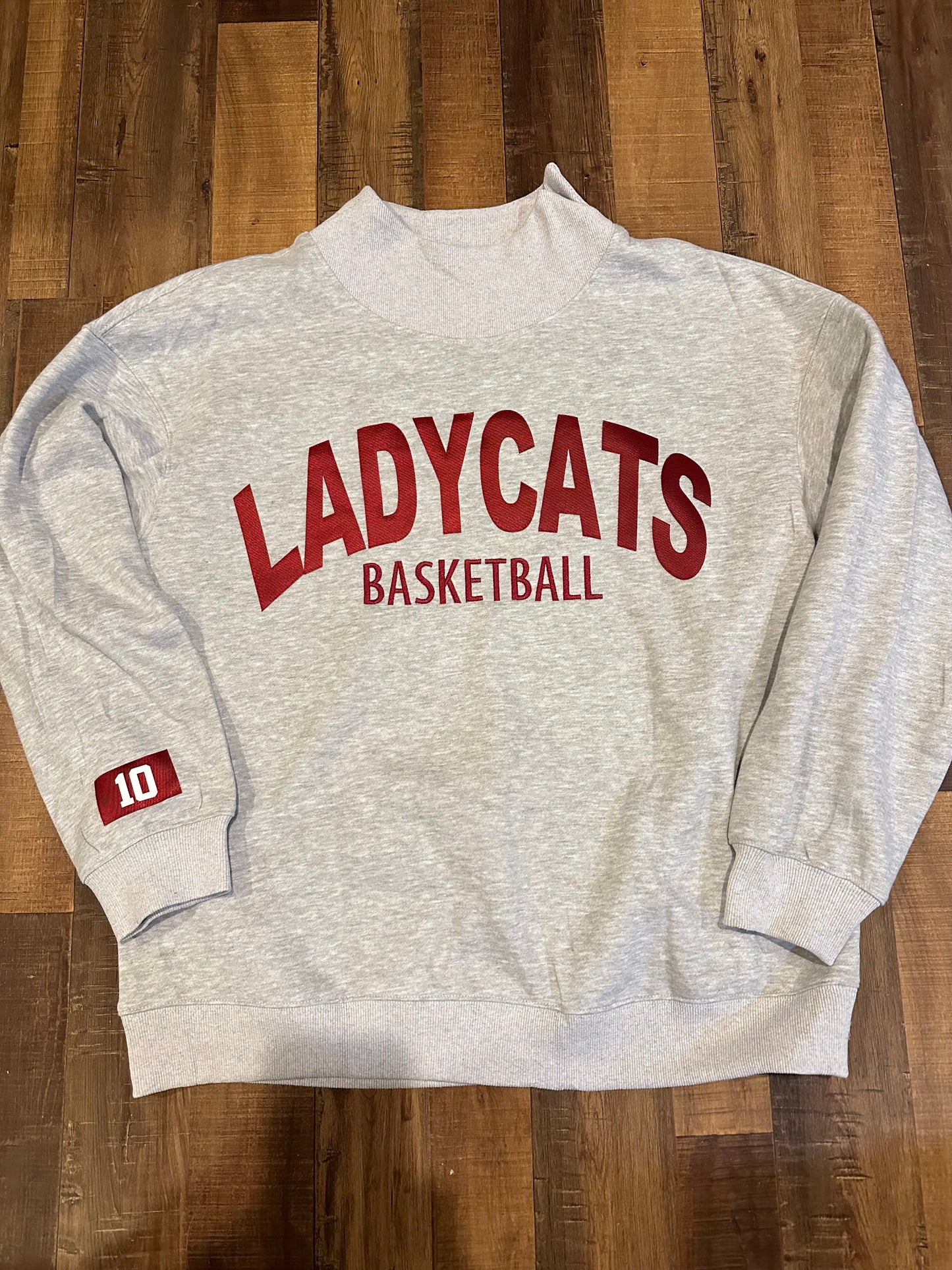 Mockneck with Stitched Wording underneath
