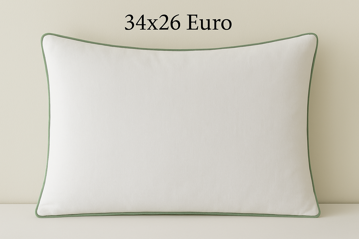 White Dutch Euro with piping (sham only)