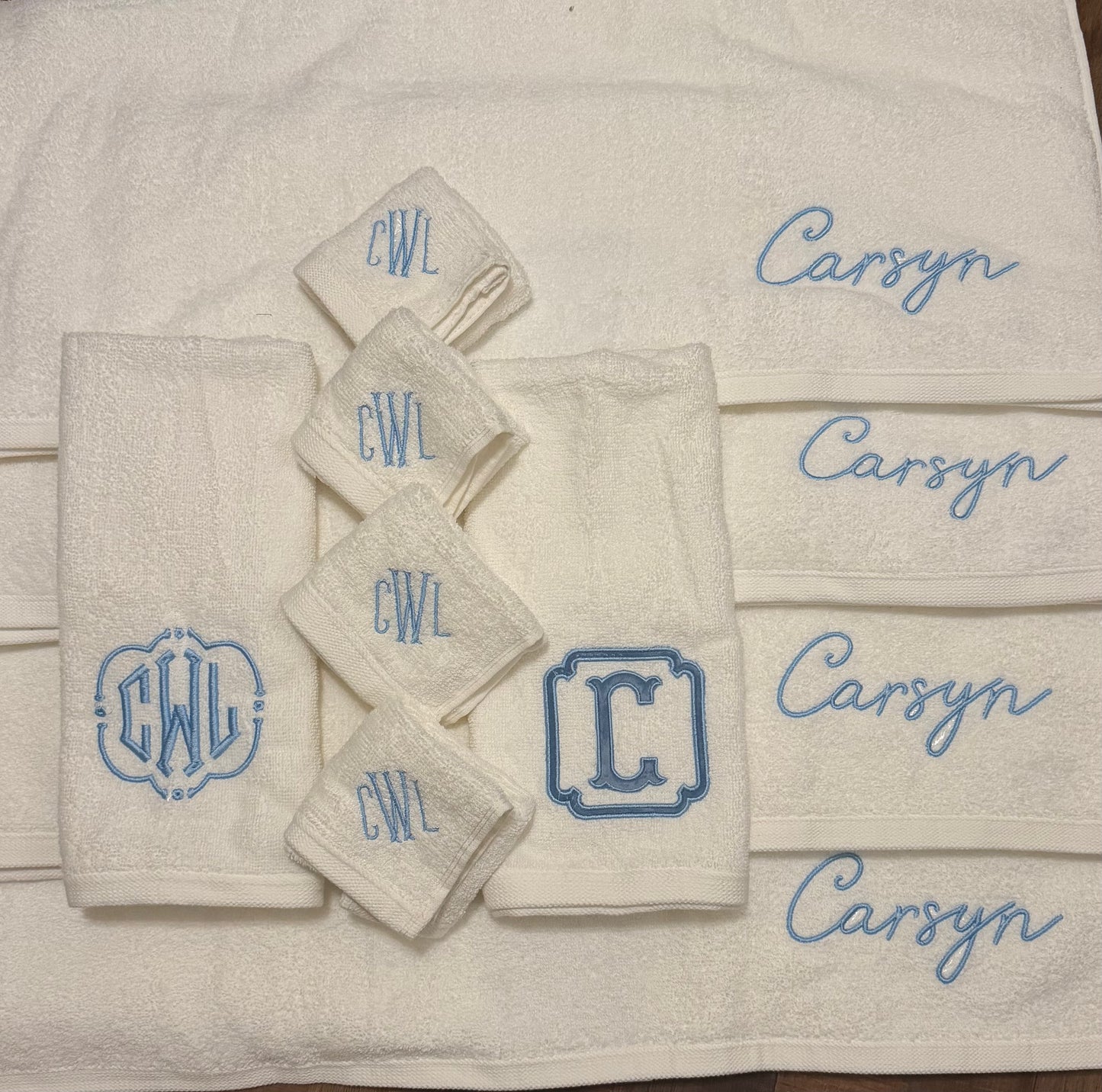 Monogrammed Towels special