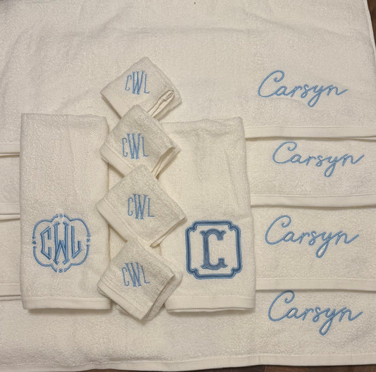 Monogrammed Towels special