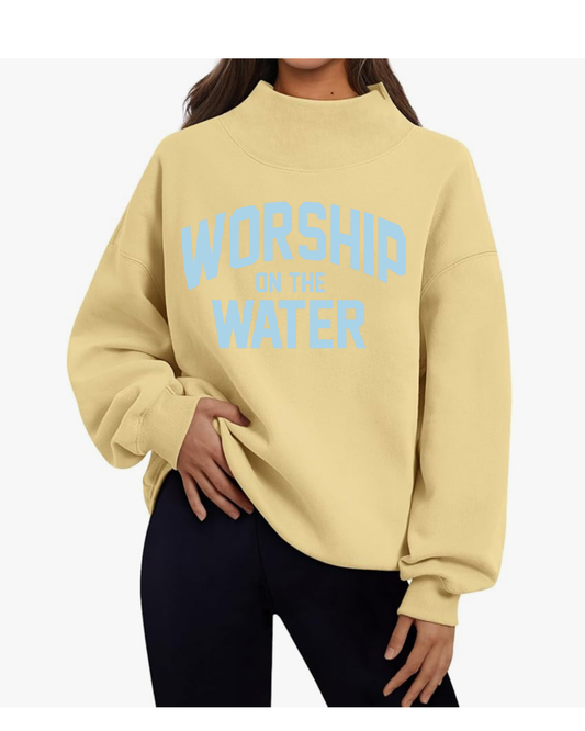 Worship on the Water Mockneck